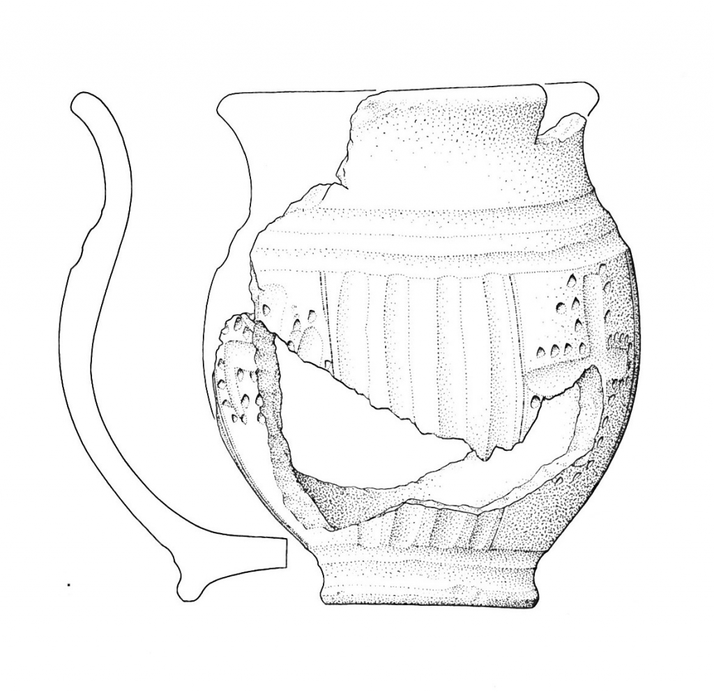 Auf Herredsbjerget gefundene Keramik.