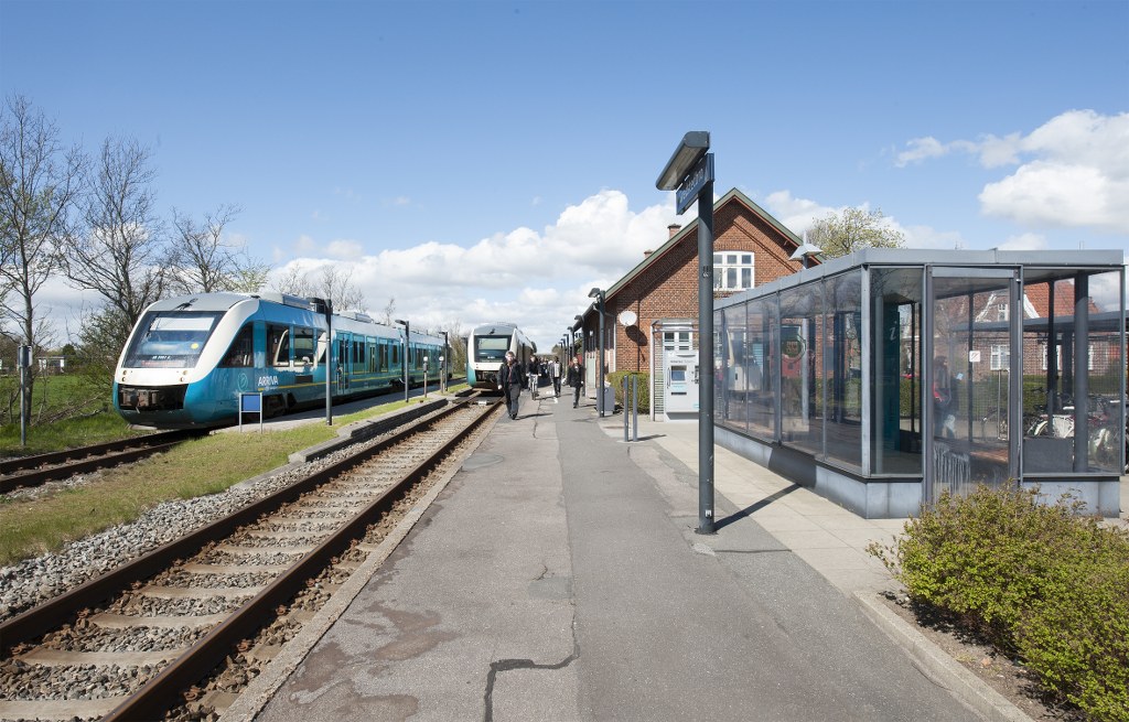 Gredstedbro ist heute ein kleiner Bahnhofsort. Foto: Byhistorisk Arkiv, Torben Meyer. 