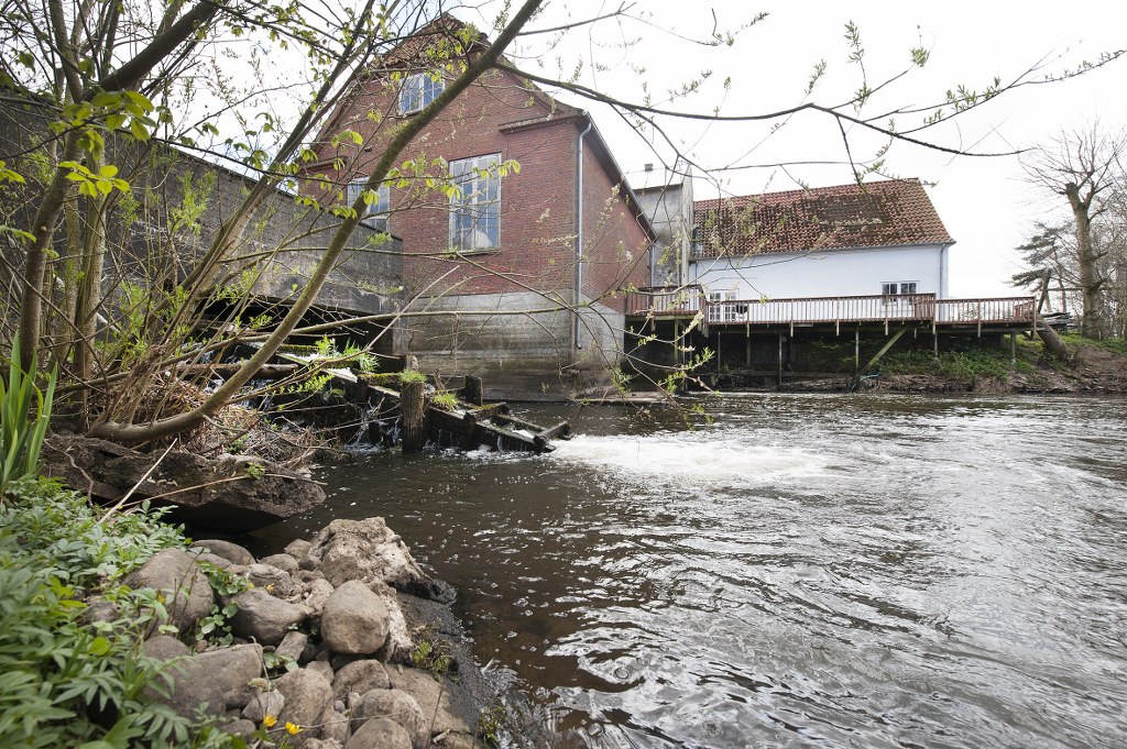 Møllebygning ved Kongeåen